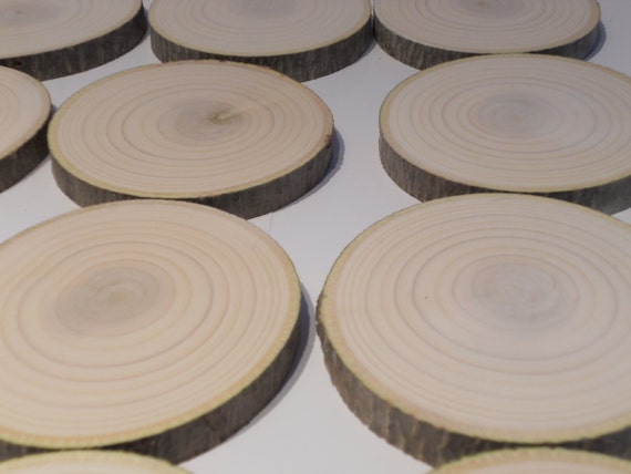 Poplar wood Slices, 4" Log Slice, Craft wood Supplies, Coasters 