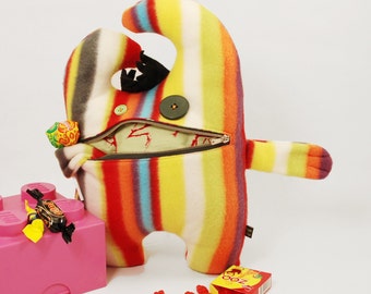 Rainbow plushie with pocket Plush monster