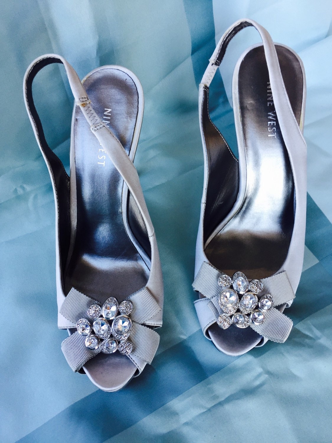 rhinestone decor slingback pumps