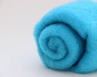 Needle felting wool, 1 oz, water - blue. Maori wool blend of coopworth and corriedale.