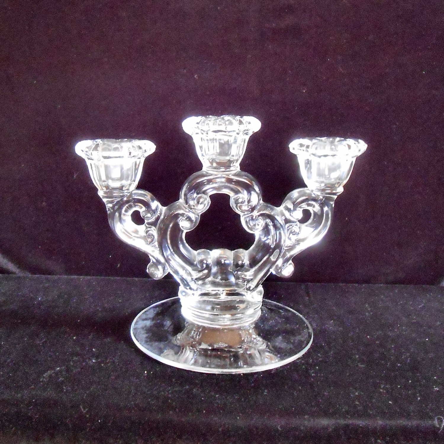 Cambridge Crystal Candelabra Epergne by by KenFrankCollectibles