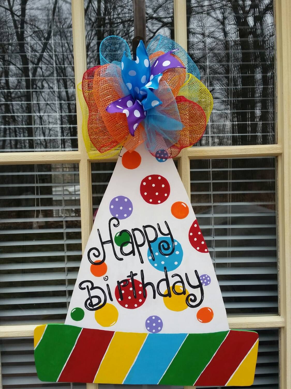Birthday Door Hanger birthday wreath party door by MoniLulis