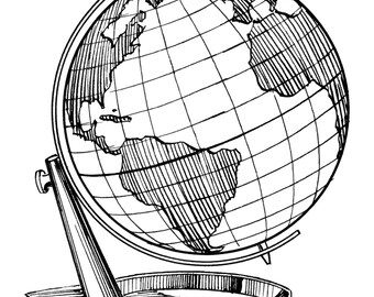 Vintage globe - Temporary tattoo