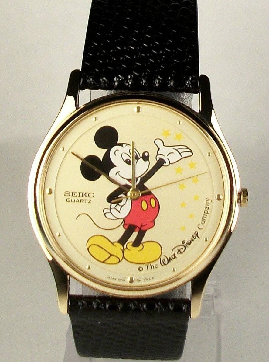 Disney Retired seiko Mens Mickey Mouse Watch New htf