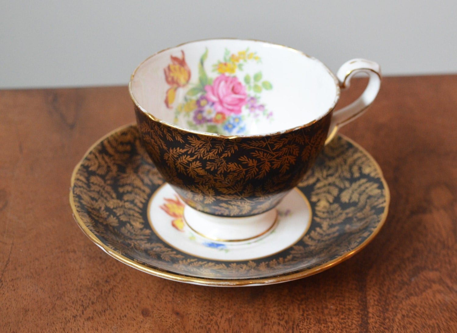 Royal Stafford Bone China England Teacup and Saucer by Trashtiques