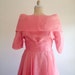 Pink gown Coral dress Pink formal dress Off shoulder dress