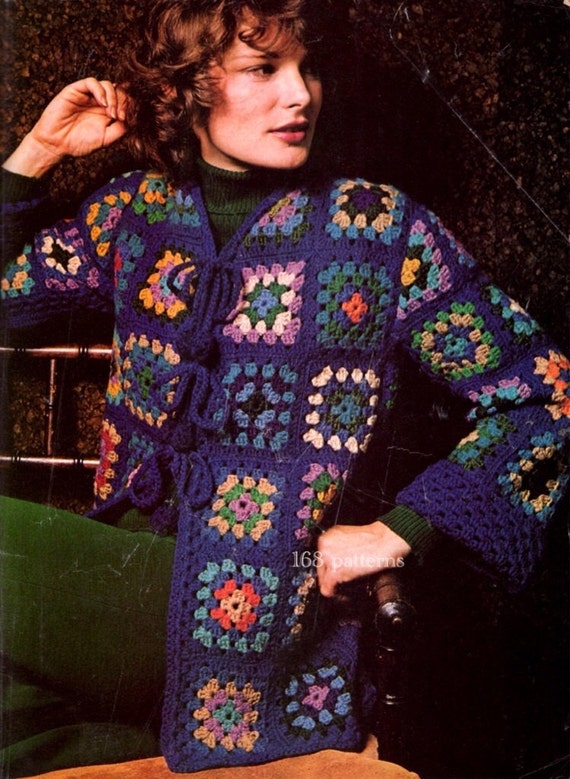 PDF Häkelanl Vintage Granny Square Jacke häkeln Muster