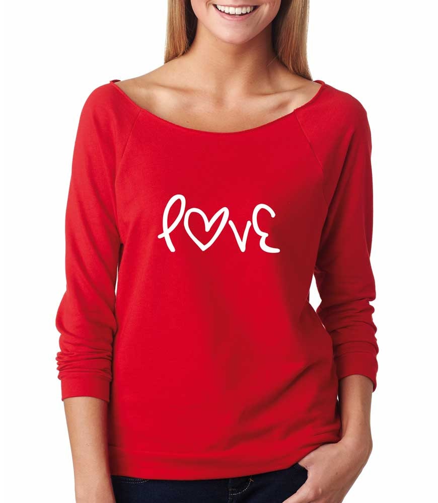 Womens love sweatshirt Clearance
