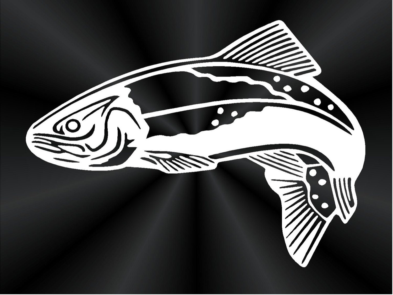Trout Decal Fishing Boat Truck Car Window Vinyl by TruLineDecals