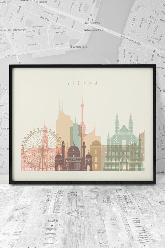 Vienna Print Printable Poster Wien Austria Wall by ArtFilesVicky