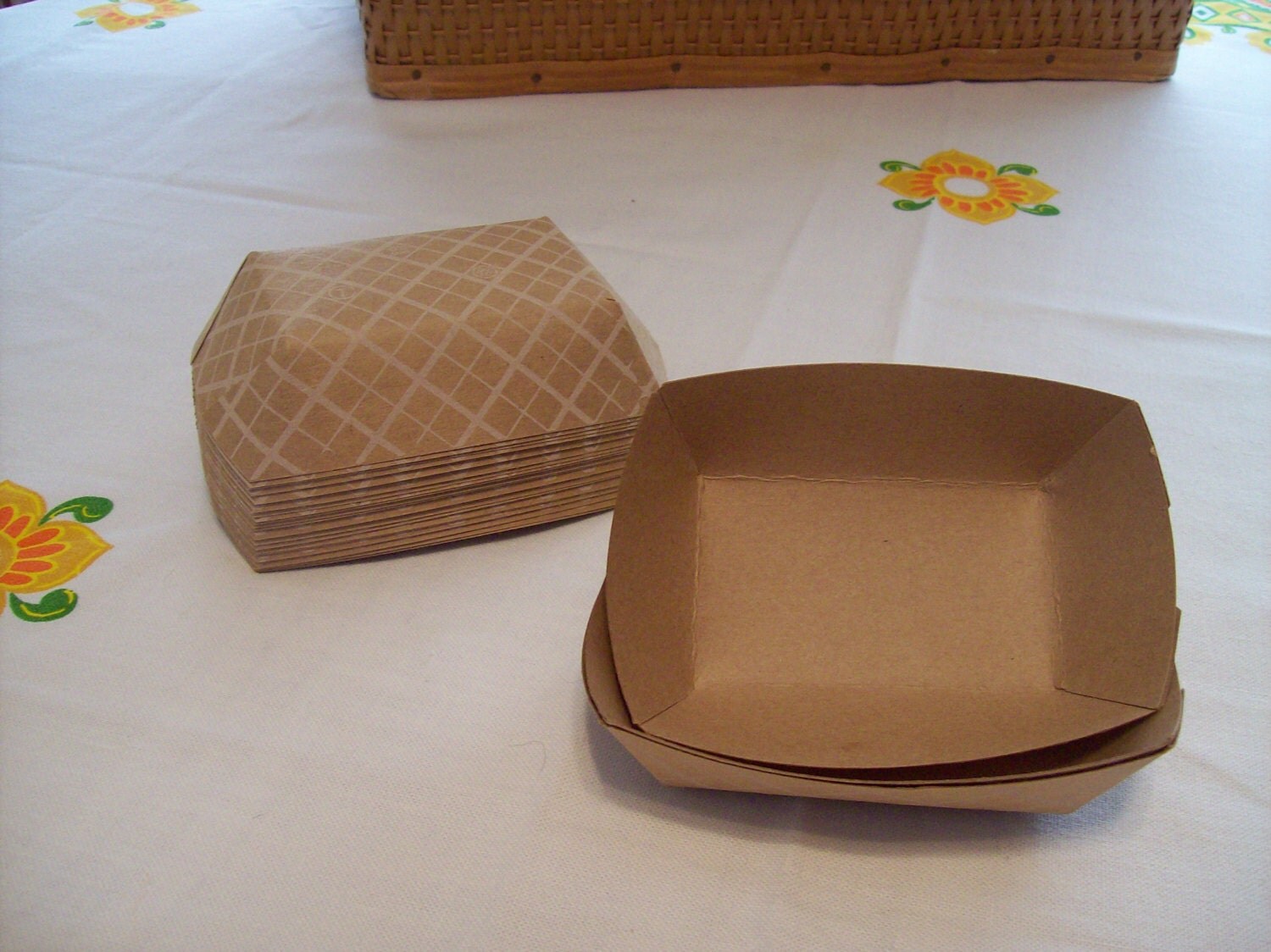 Paper Food Trays 25 Small Kraft Food Trays Paper Party