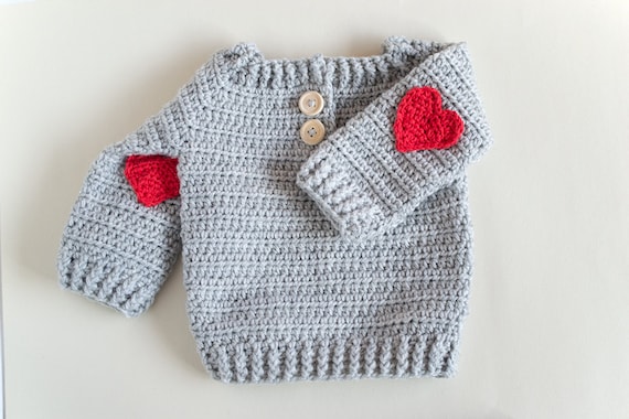 CROCHET PATTERN Crochet Baby Sweater Red Heart Baby