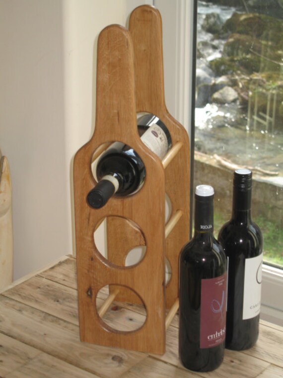 Solid Oak Wine Rack