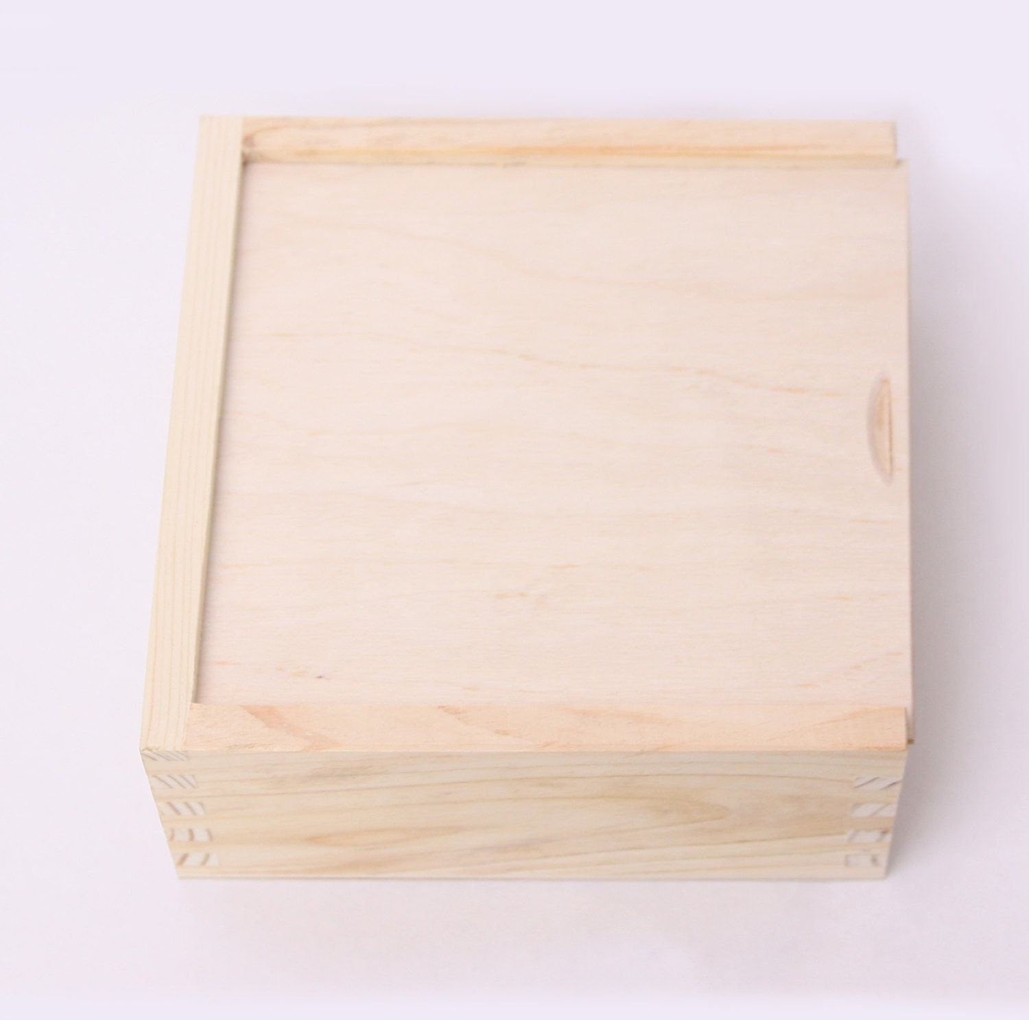 sliding lid small wooden unfinished box keepsake