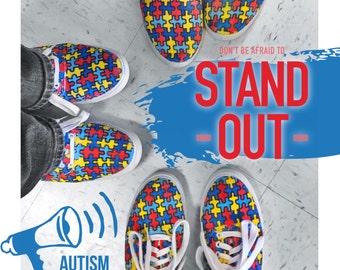 Autism Awareness Puzzle Piece Shoes