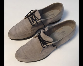 Vintage Gray Suede Wolverine Hush P uppies Oxfords 6M ...