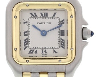 Ladies 18k Yellow Gold & Stainless Steel Cartier Panthere
