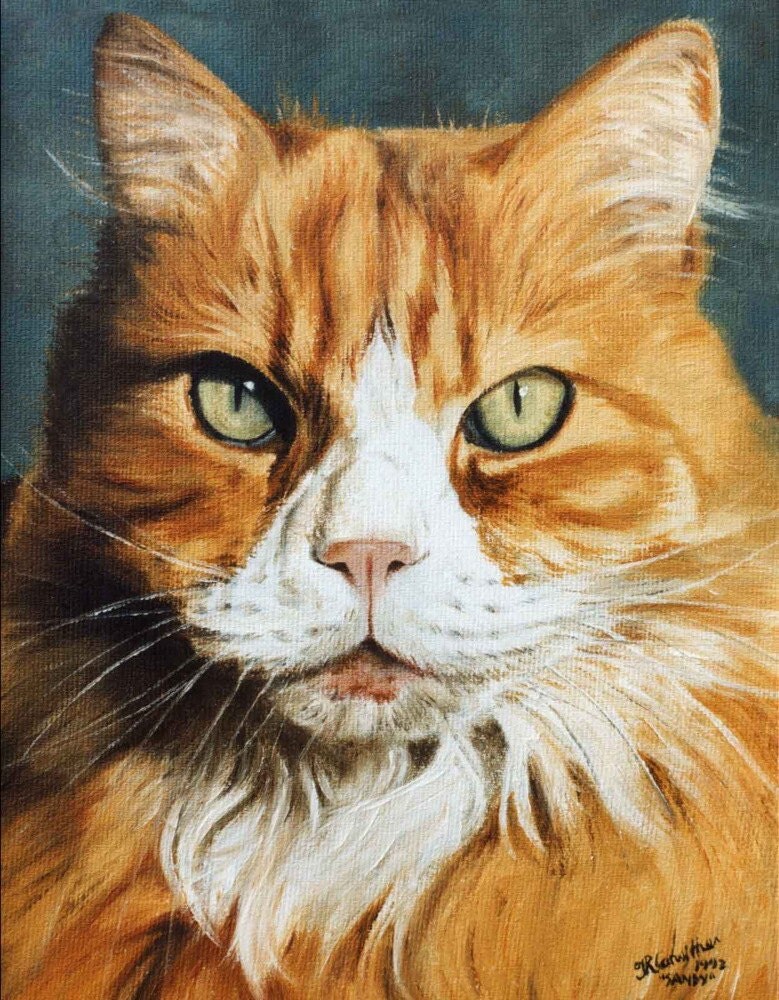 Custom Cat portrait Pet portrait Cat Painting oil painting