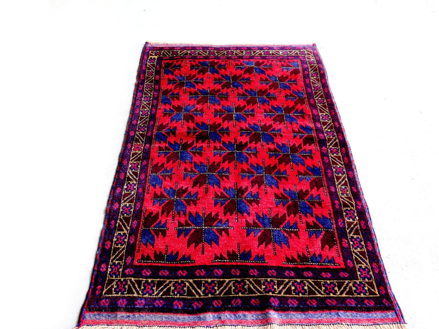 Great Quality 100 Wool Stunning Hand Made by Homeofvintagerugs