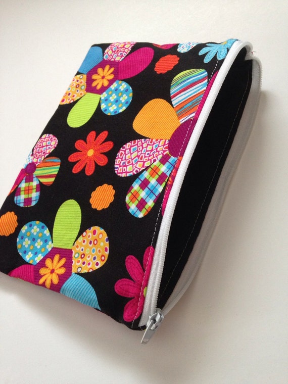 Multi colored floral zippered pouch by Sewdivine77 on Etsy