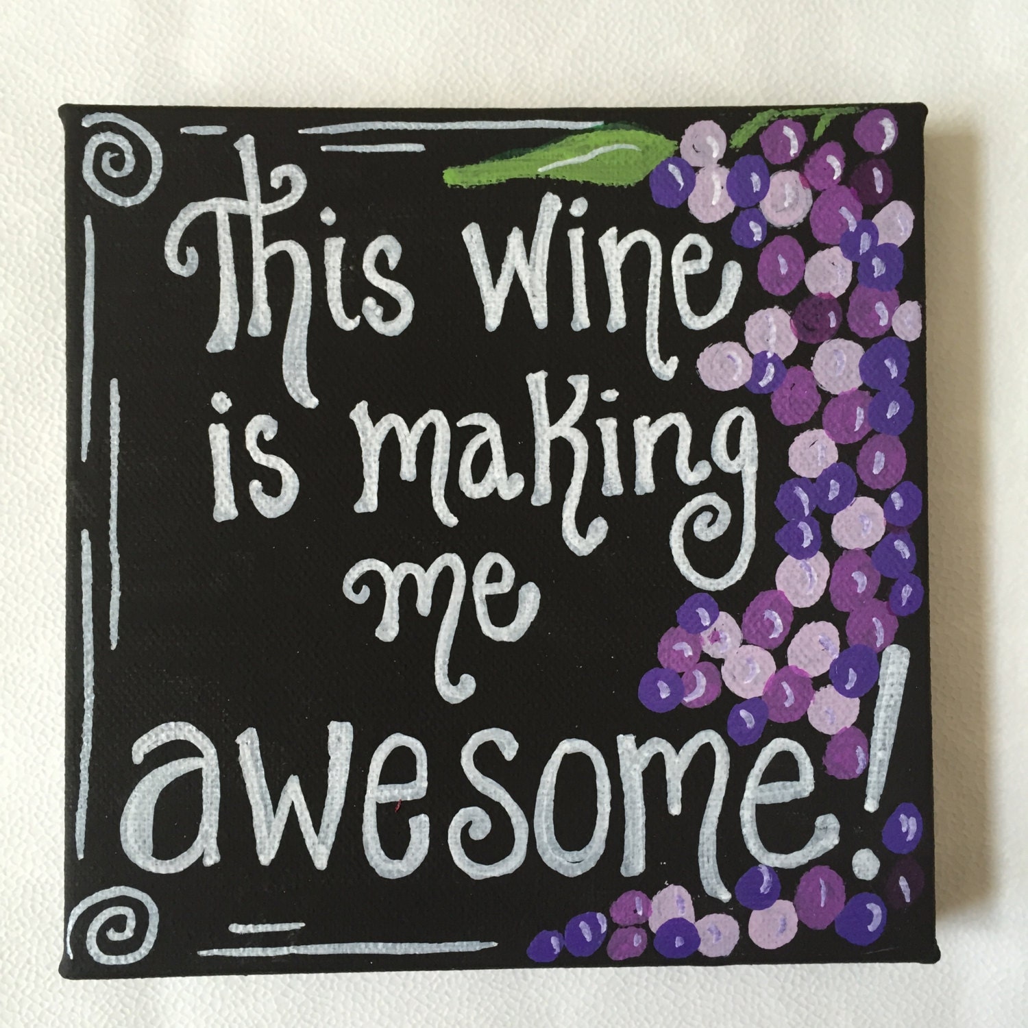 Wine Lover Art 12x12 Painting