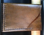 Veg-Tan Leather Slim Wallet - Antiqued Brown