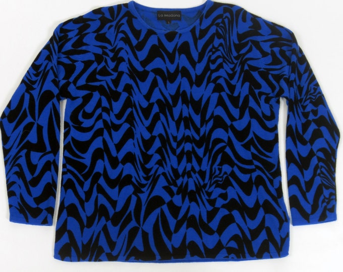 90s Ultra Op Art neo-geo cashmere blend knit sweater