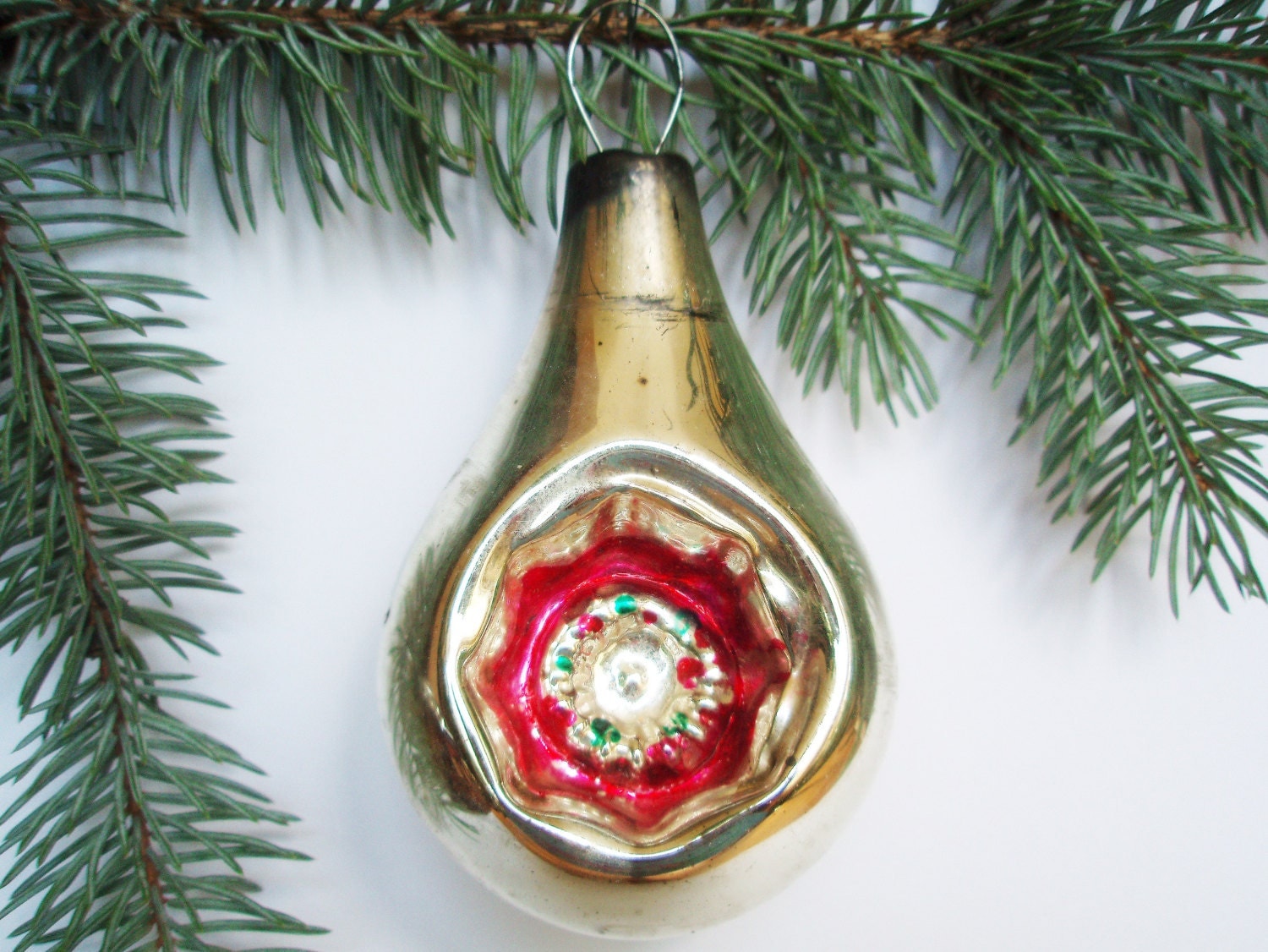 1930-1940 Antique Christmas ornament Glass by JingleBellsStore