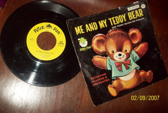 Items similar to Vintage 1970's Me and My Teddy Bear Record 45 RPM on Etsy