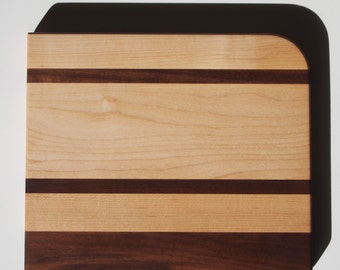 11.75"x10"x1" Maple and walnut cutting board