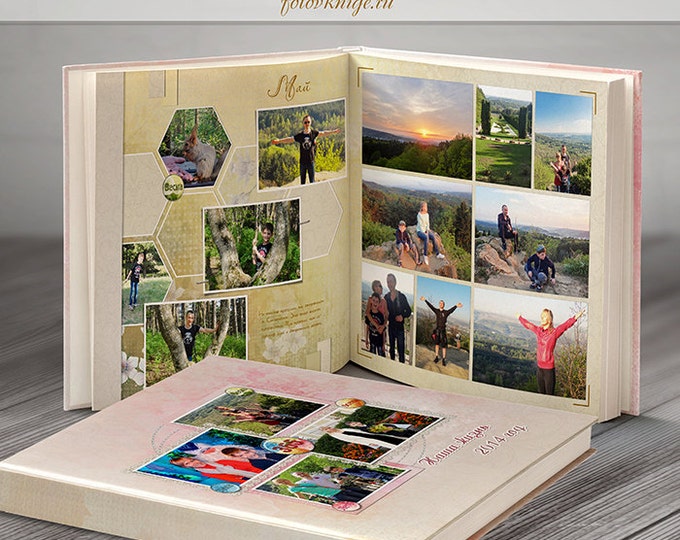 PHOTOBOOK - 365 every day- style of scrapbooking - Photoshop Templates for Photographers. 12x12 Photo Book/Album Template