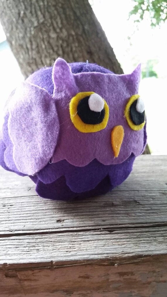 Purple Owl Plushie Plush Stuffed Animals Animal Cute Cuddly Squishy 