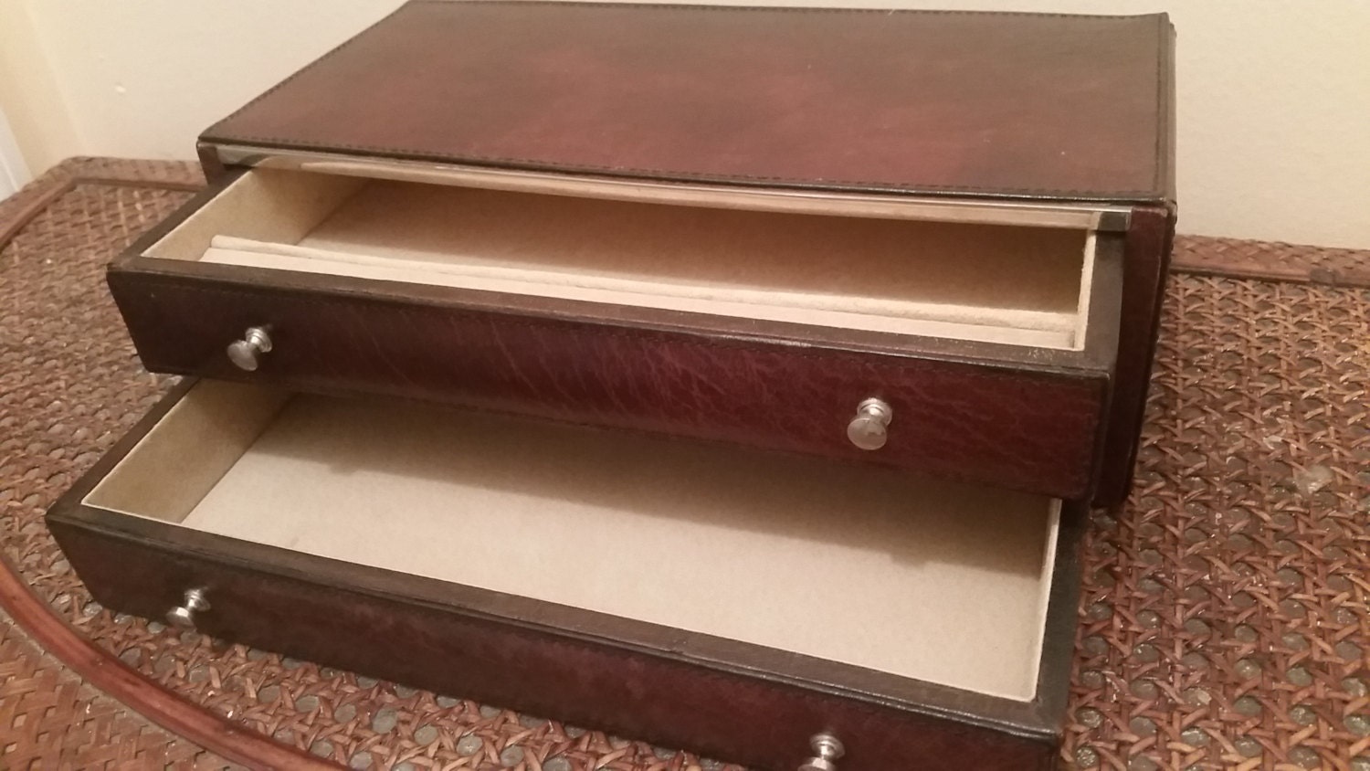 Men's Valet Men's Jewelry Box Leather by sistersvintageattic