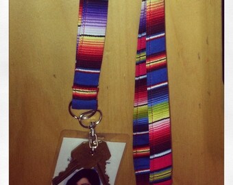 Mexican serape lanyard