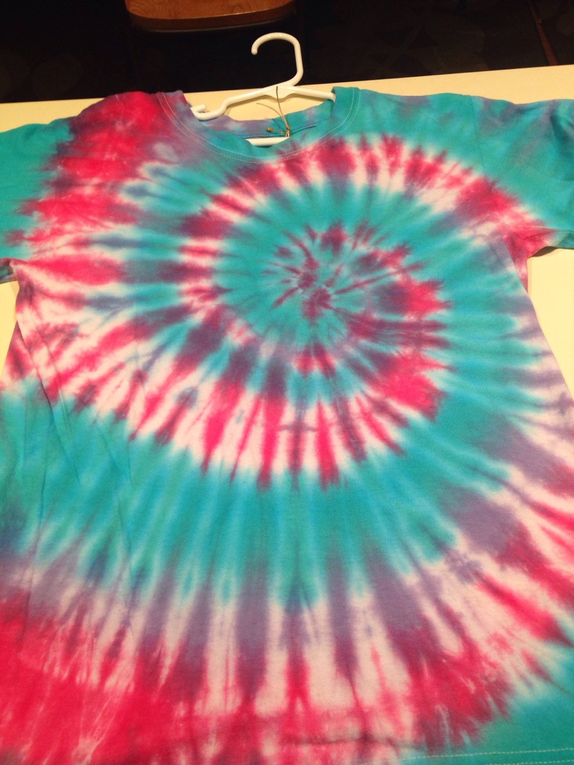 Pink and green blue tye dye kids xlg by 2girlstyedye on Etsy