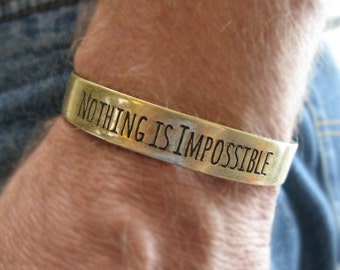 Fitbit Bracelet Fitbit Flex Nothing Is Impossible GOLD inspirational