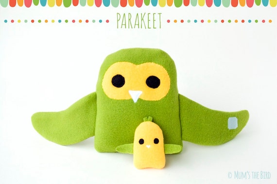 parakeet stuffed animals