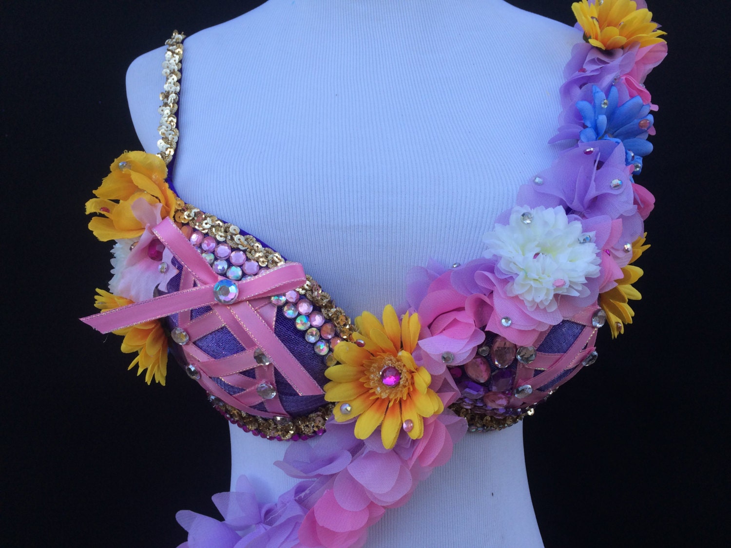 Rapunzel Rave Bra and Tutu by FreedomRaveWear on Etsy