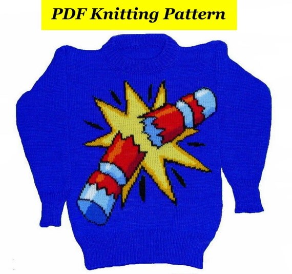 Childrens & Adults Christmas Cracker Jumper / Sweater Knitting