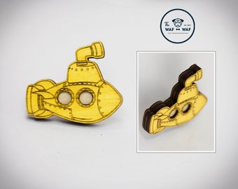 Yellow submarine brooch, Beatles brooch, Beatles jewelry, Beatles pendant, Beatles necklace