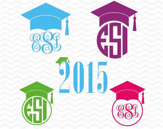 Download Graduation caps monogram frame designs 2015 by ESIdesignsdigital