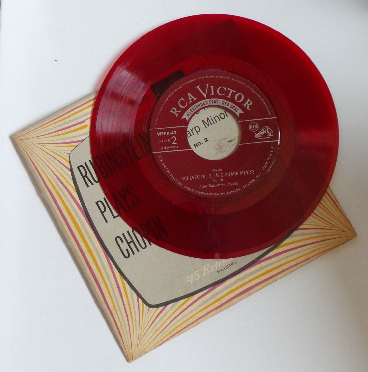 Vintage Rca Victor Red Seal 45 Vinyl Record By Isleofspades