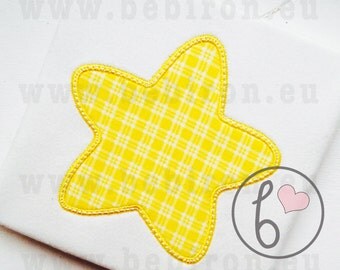 Star Applique Design Machine Embroidery Pattern Instant Download