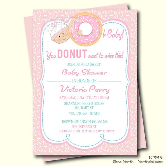 Donut Baby Shower Invitations 9