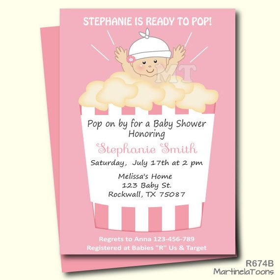 Printable Ready To Pop Baby Shower Invitations 8