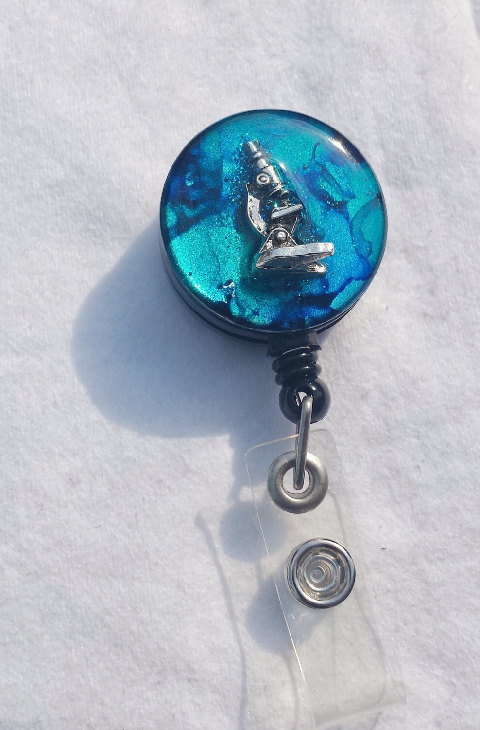 medical lab tech scientist lab name badge holder by POLYandRES