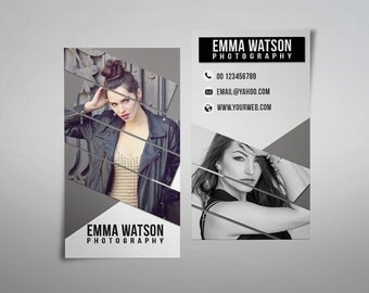 Photography business card template, elegant business card design custom photography instant download business card printable photo marketing
