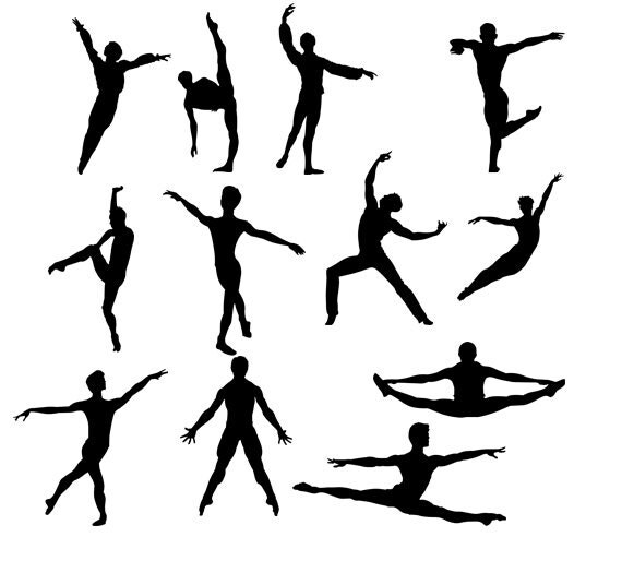 Download Ballet Men Silhouette instant download PNG JPG SVG eps
