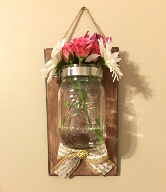 Items similar to Mason Jar Hanging Vase on Etsy