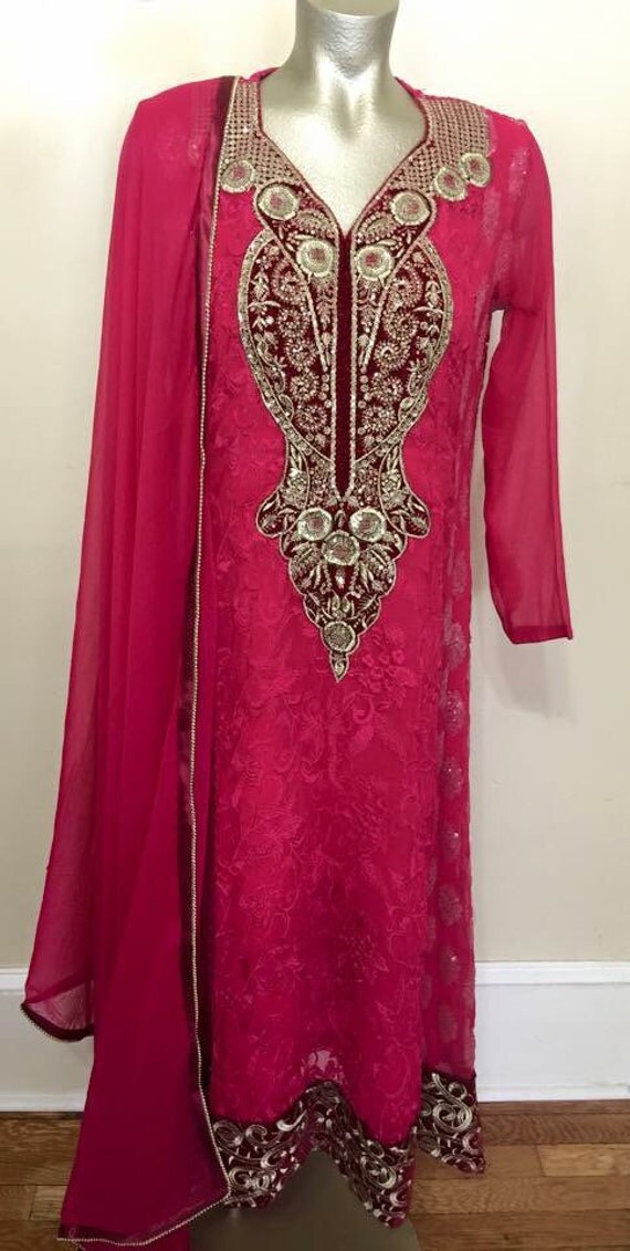 Gorgeous pink anarkali dress indian/pakistani by KaamdaniCouture
